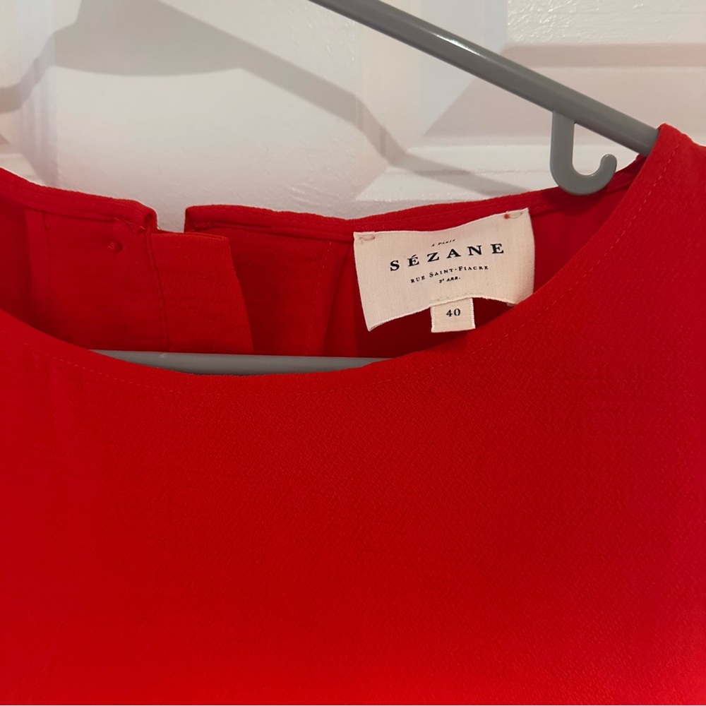 Sezane Raphaelle Dress. Rouge - Size 40 - Picture 4 of 5